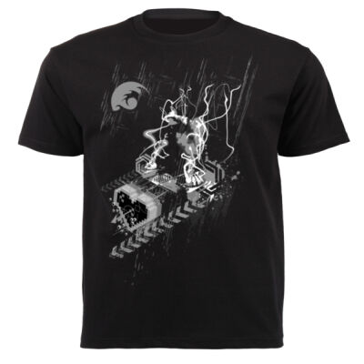 Dj T-shirt by 2COOLDESIGN CLOTHING Black and white version2 - Unisex Short-sleeve T-shirt 140g Thumbnail