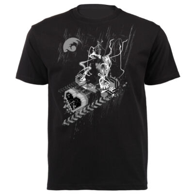 Dj T-shirt by 2COOLDESIGN CLOTHING Black and white version2 - Unisex Platinum Short-sleeve T-shirt Thumbnail