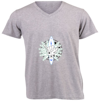 SURFER BRA 2 PRINT - Unisex V-Neck T-shirt Thumbnail