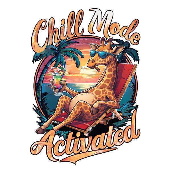 giraffe funny t-shirt chilling mode activated Thumbnail